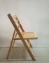 НОВ Сгъваем стол дърво, бук, с дамаска или дървена седалка/ 77137