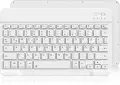 Ултра тънка Bluetooth клавиатура zoyu – безжична, презареждаема, QWERTZ, бяла, снимка 1