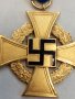Орден-Златен,първи клас за 40 години отлична служба WW2, снимка 2