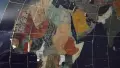 Голяма карта на света Lapis Lazuli Gemstone map, снимка 4