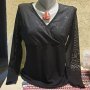 Черна дамска блуза размер М, снимка 1 - Блузи с дълъг ръкав и пуловери - 34878648