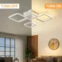 LED Таванна Лампа 24W с 4 Пръстена – Димируема, 3000K–6500K, с Дистанционно – Бяла, снимка 6