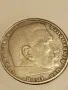Сребърна монета 2 райхсмарка 1938г. Трети райх Нацистка Германия с свастика 42069, снимка 9