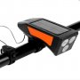 Фар за колело със соларен панел, 5сигнала,Power Bank, USB, 3LED, снимка 1 - Аксесоари за велосипеди - 34873960