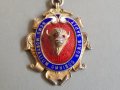 Сребърен позлата емайл Триизмерен Медал Орден Масонски Англия Лондон  , снимка 4