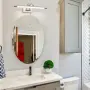LED стенна лампа , 40 см. 8W IP44 въртяща глава с дръпващ ключ – Златиста, снимка 5