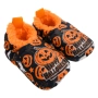 Halloween / Хелоуин пантофи тип балерина, черни с тикви и призрачета_1242039, снимка 1
