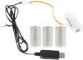 USB към 6V LR14/C Battery Eliminator – захранващ адаптер с 3 батерии и кабел, снимка 9
