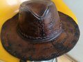 краварска южноамериканска ловна шапка  дебела телешка кожа седяла  за украса, снимка 3