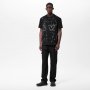 LOUIS VUITTON LV Black Spread Embroidered Logo Мъжка Тениска size S, снимка 3