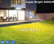 ZOFO LED прожектор със сензор за движение, 4000LM, 5000K, 35W мощен външен прожектор с 2 лампи, снимка 4