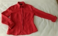 Червена ленена риза - М, снимка 1