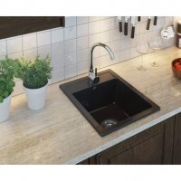 Гранитна Мивка за Кухня модел РИГА Черна - Антибактериална Кухненска мивка , снимка 7 - Мивки - 30065200