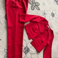 Червен сет/панталон и болеро/, снимка 3 - Комплекти - 37411405