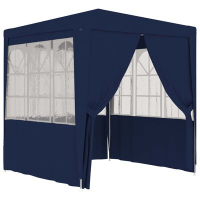 vidaXL Професионална парти шатра със стени 2,5x2,5 м синя 90 г/м²（SKU:48519, снимка 1 - Градински мебели, декорация  - 44628608