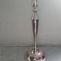посребрен метален свещник, снимка 1 - Други ценни предмети - 38974034