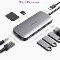 VAVA 9-в-1 USB C хъб адаптер с Pd захранване, снимка 2 - Друга електроника - 42859030