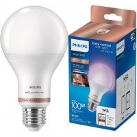 Смарт LED Kрушка Philips WIZ Димируема RGB Е27 100W 2200-6500К, снимка 1 - Крушки - 40181638