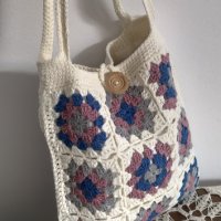 Дамски плетени чанти луксозни, ръчна изработка от качествени прежди, различни модели, снимка 6 - Чанти - 39398104