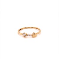 Златен дамски пръстен 0,97гр. размер:56 14кр. проба:585 модел:20020-2, снимка 1 - Пръстени - 42528399
