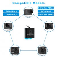 Батерия за GoPro Hero 8 Black, AHDBT-801, 1220mAh, Li-ion, снимка 2 - Батерии, зарядни - 31799229
