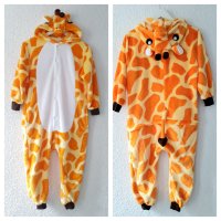 Гащеризон пижама жираф 7-8 години - НОВ, снимка 1 - Детски панталони и дънки - 42834686