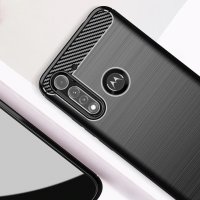 Motorola Moto G8 Power Lite - Удароустойчив Кейс Гръб CARBON, снимка 1 - Калъфи, кейсове - 31435753