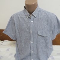 Мъжка риза с къс ръкав от лен Blueprint, снимка 1 - Ризи - 25933982