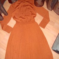 CALVIN KLEIN SUPERFINE FLARE DRESS-нова рокля вълна, снимка 3 - Рокли - 35431541