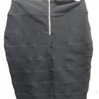 Черна секси еластична бандажна пола , снимка 4 - Поли - 35505639