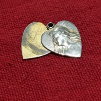 Vintage сребърно сърце, талисман висулка , снимка 6 - Колиета, медальони, синджири - 42145836