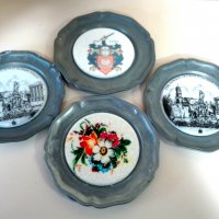 Стари немски декоративни чинийки/ подложки за чаши, снимка 1 - Други ценни предмети - 31579202