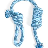 Въже за играчка за куче 63см - синьо, снимка 1 - За кучета - 42350859