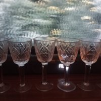 Руски Кристални Чаши от 80 години, снимка 6 - Чаши - 35188481