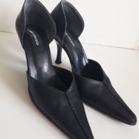 Черни обувки на ток, 37 номер , снимка 2 - Дамски елегантни обувки - 37991470