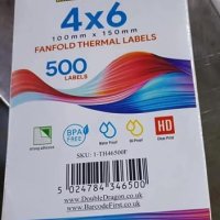 Нов 1 стек 500 етикета с премиум покритие 100 x 150 мм. за термични принтери, снимка 7 - Други стоки за дома - 42460685