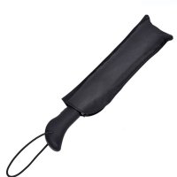 Автоматичен сгъваем чадър за дъжд Черен с извита дръжка 31,5 см, снимка 4 - Други - 42876911