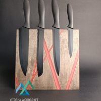 Магнитни стоики за ножове, снимка 6 - Аксесоари за кухня - 41567870