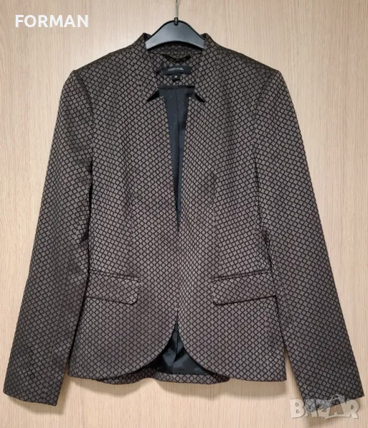 СТИЛНО и ЕЛЕГАНТНО сако в черно-бордо шарки, снимка 1