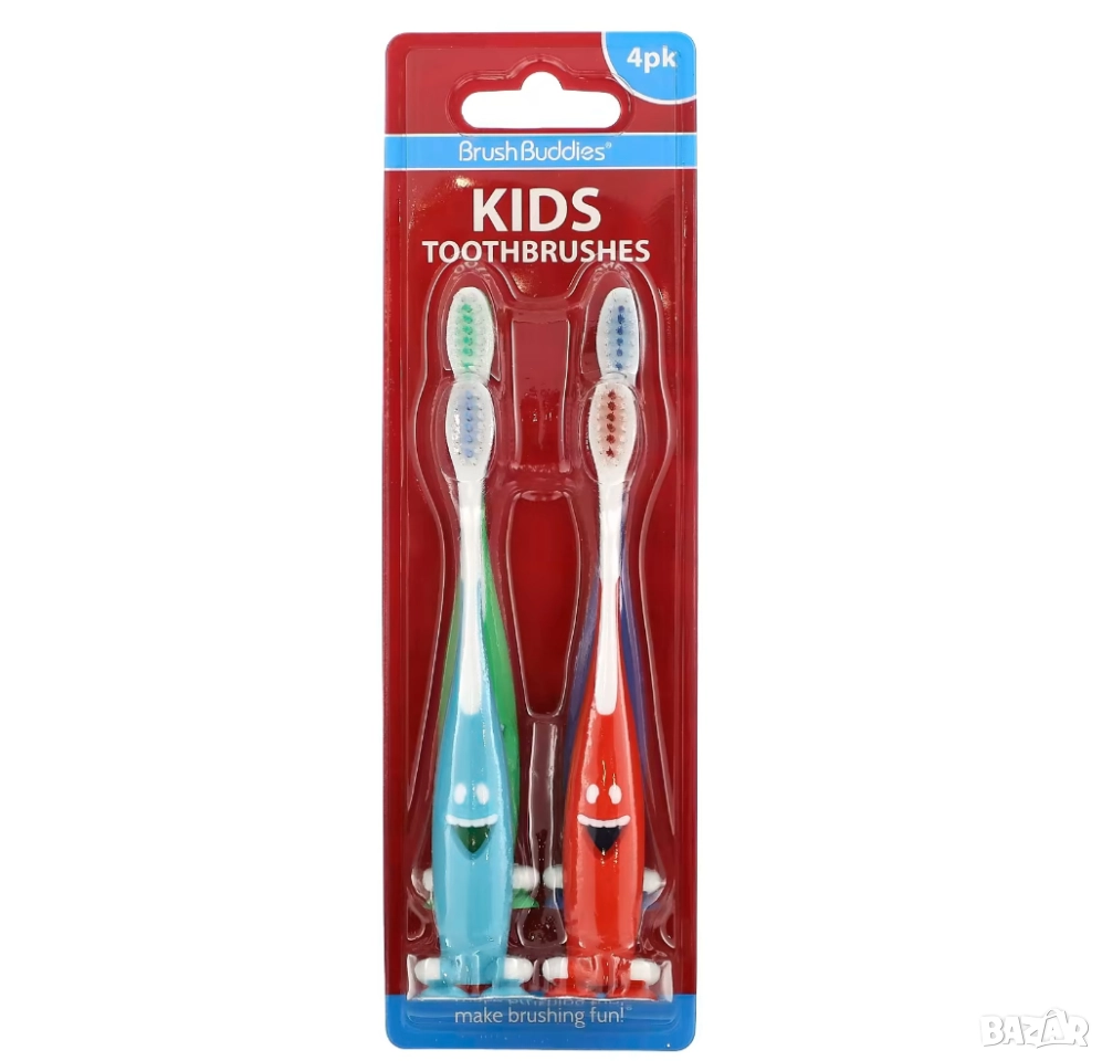 Комплект от 4бр. детски четки за зъби, снимка 1
