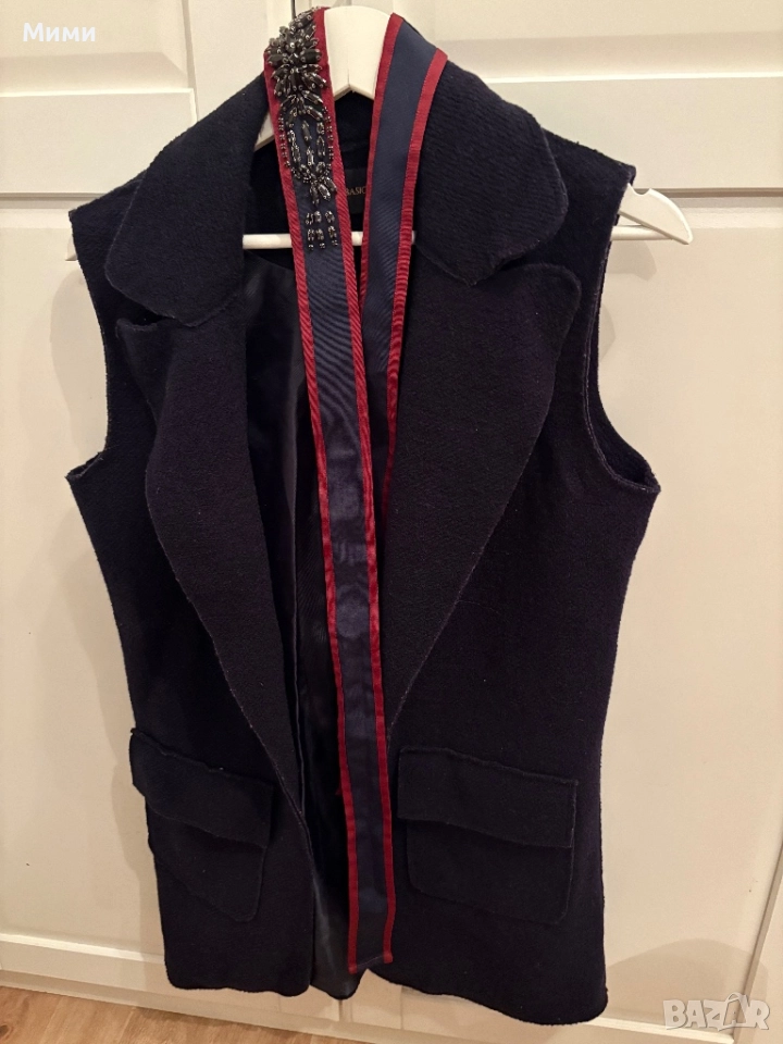 Вълнен елек с колан, снимка 1