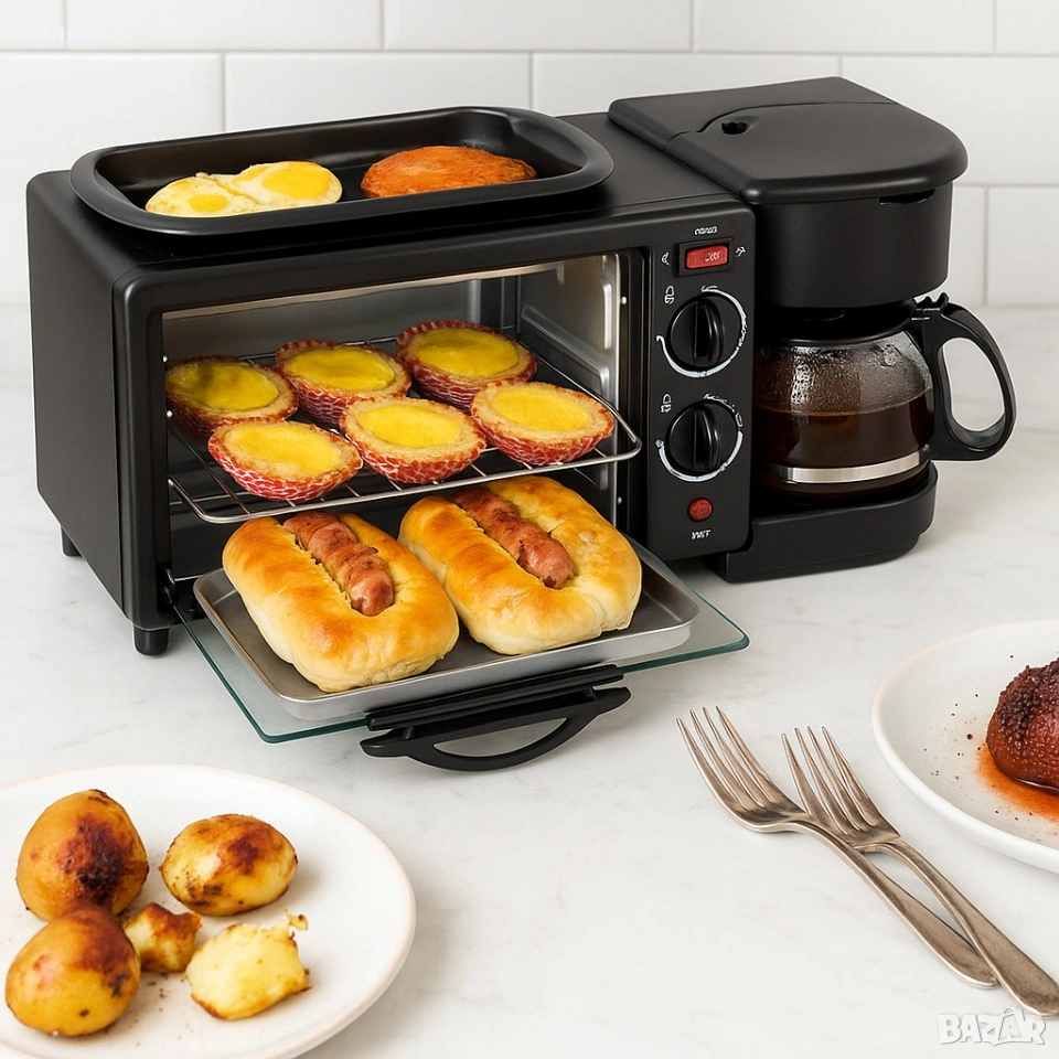 Комплект Печка + тостер 3в1, снимка 1