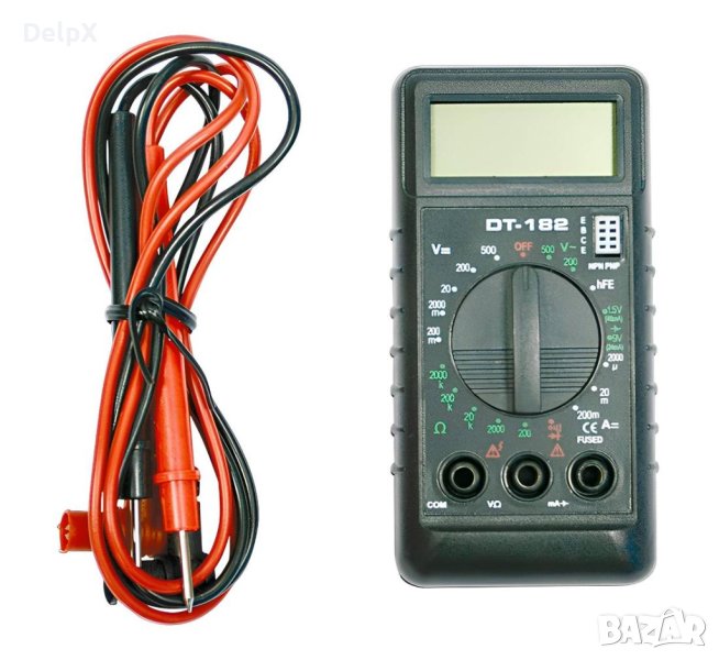 Мултицет DT-182, малък, със зумер, VAC, VDC, ADC, OHM, снимка 1