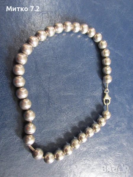 сребърна гривна за крак, снимка 1