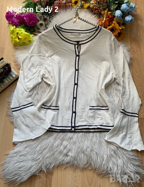 Бяла елегантна жилетка, снимка 1