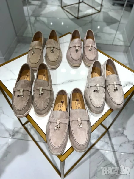 унисекс мокасини от естествен велур loro piana , снимка 1