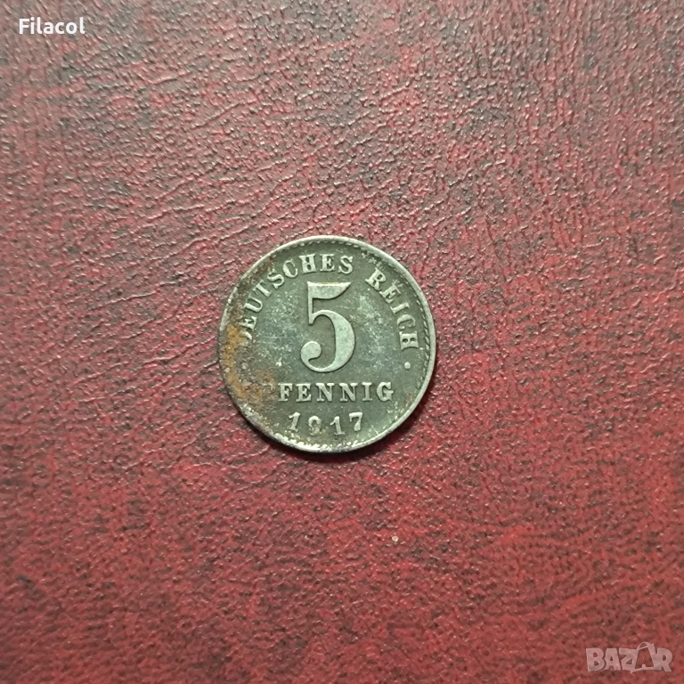 Германия Империя 5 пфенига 1917 година, снимка 1