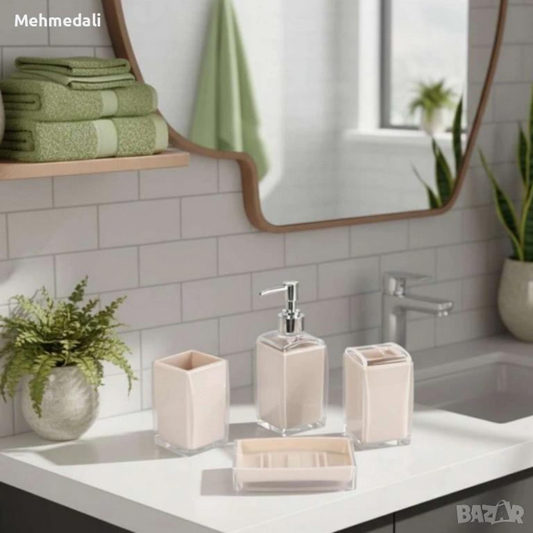 Комплект аксесоари за баня Cheffinger – 4 части, снимка 1