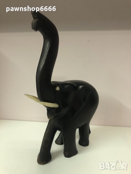 Дърворезба слонче от абаносово дърво, снимка 1