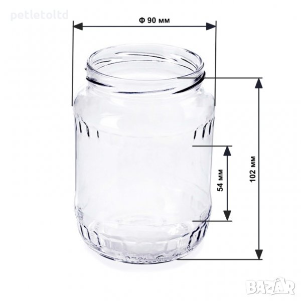 Стъклени буркани 720 мл, снимка 1